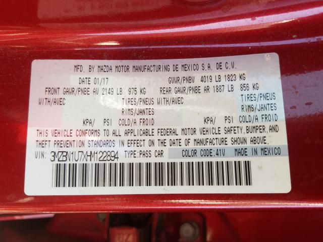 Photo 9 VIN: 3MZBN1U7XHM122894 - MAZDA 3 SPORT 