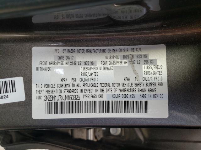 Photo 9 VIN: 3MZBN1U7XJM160325 - MAZDA 3 SPORT 