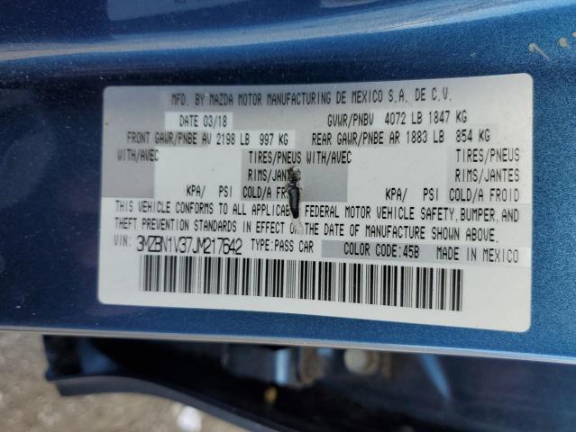 Photo 11 VIN: 3MZBN1V37JM217642 - MAZDA 3 TOURING 