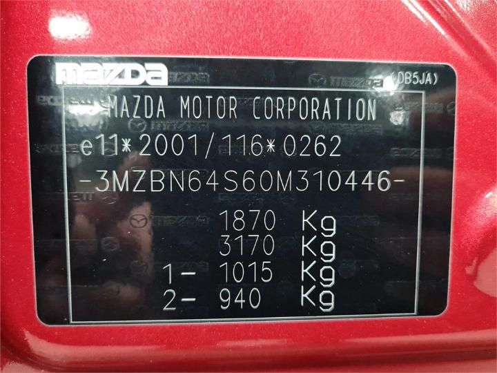 Photo 6 VIN: 3MZBN64S60M310446 - MAZDA 3 HATCHBACK 