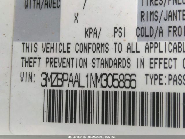 Photo 8 VIN: 3MZBPAAL1NM305866 - MAZDA MAZDA3 