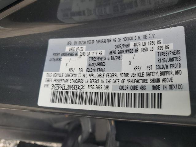 Photo 12 VIN: 3MZBPABL2NM309424 - MAZDA 3 