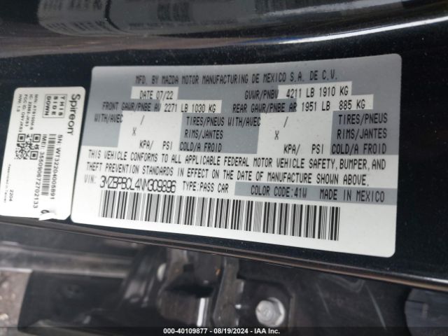 Photo 8 VIN: 3MZBPBCL4NM309896 - MAZDA MAZDA3 