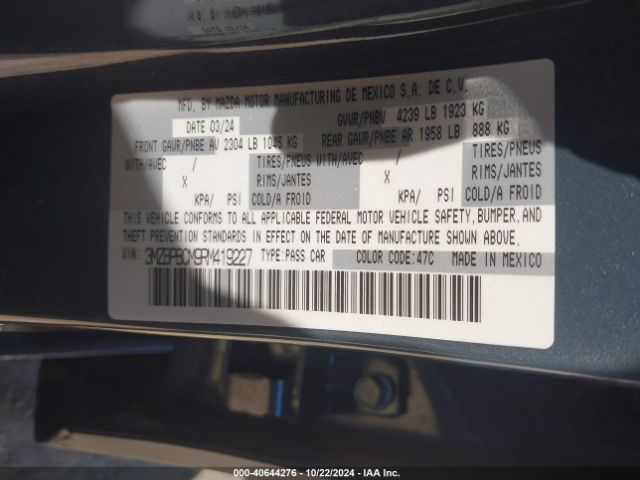 Photo 8 VIN: 3MZBPBCM9RM419227 - MAZDA MAZDA3 