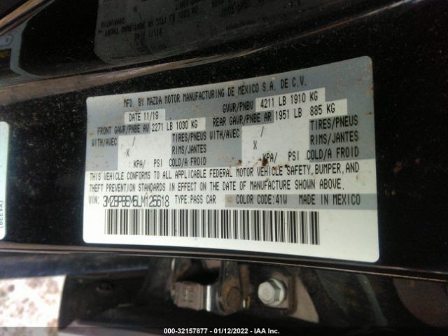 Photo 8 VIN: 3MZBPBEM5LM125618 - MAZDA 3 SEDAN 