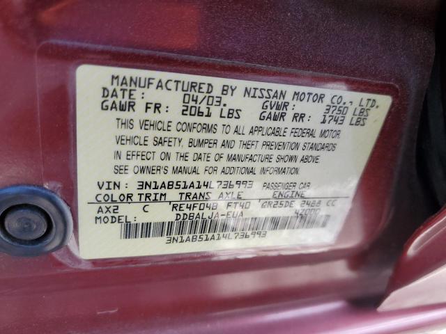 Photo 11 VIN: 3N1AB51A14L736993 - NISSAN SENTRA 