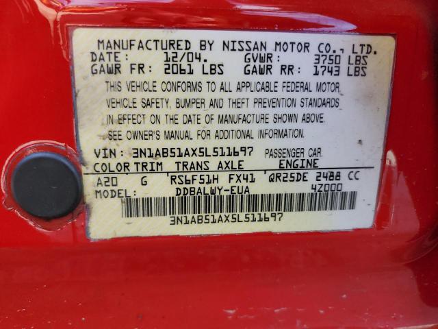 Photo 11 VIN: 3N1AB51AX5L511697 - NISSAN SENTRA 