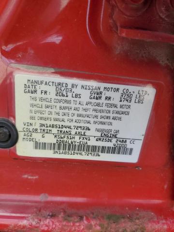 Photo 11 VIN: 3N1AB51D44L729336 - NISSAN SENTRA 