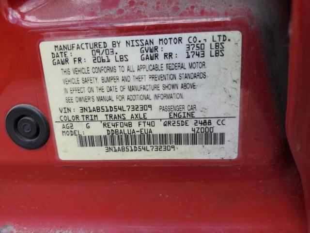 Photo 11 VIN: 3N1AB51D54L732309 - NISSAN SENTRA SE- 