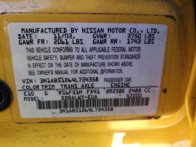 Photo 11 VIN: 3N1AB51D64L734358 - NISSAN SENTRA 