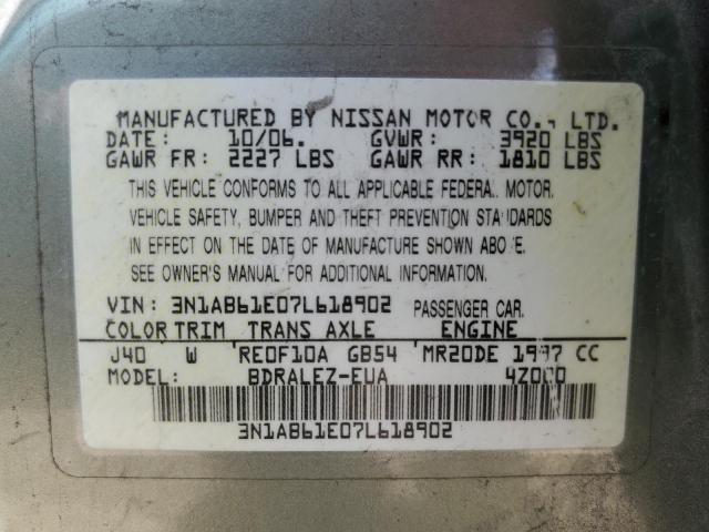 Photo 11 VIN: 3N1AB61E07L618902 - NISSAN SENTRA 2.0 