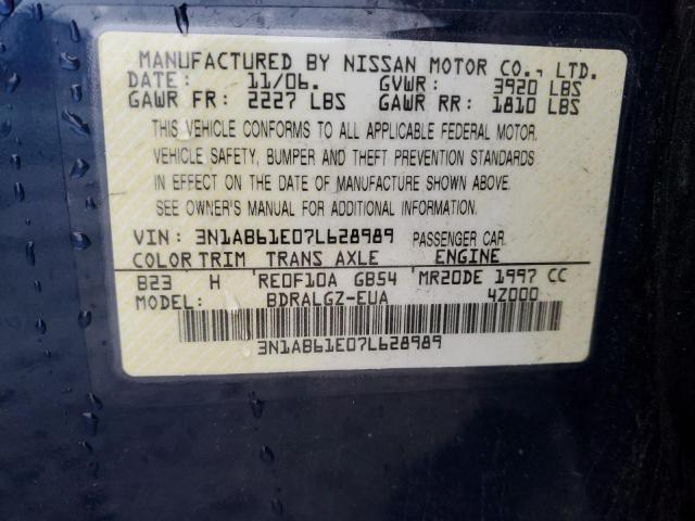 Photo 11 VIN: 3N1AB61E07L628989 - NISSAN SENTRA 