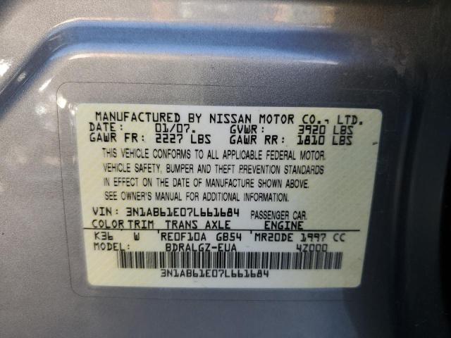 Photo 11 VIN: 3N1AB61E07L661684 - NISSAN SENTRA 