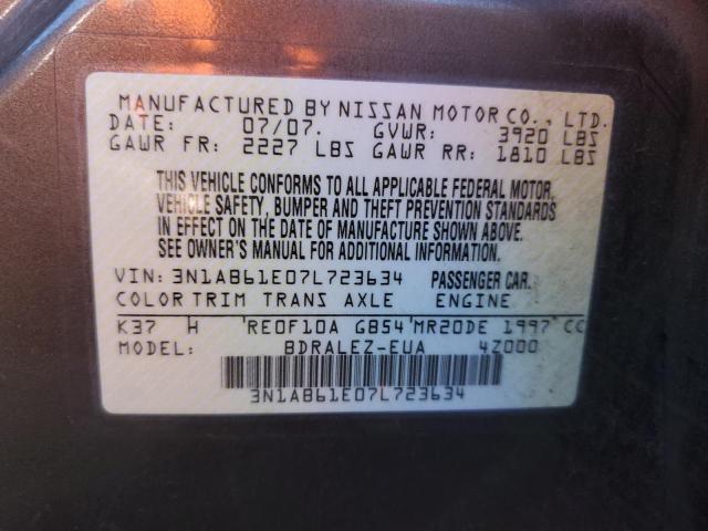 Photo 11 VIN: 3N1AB61E07L723634 - NISSAN SENTRA 