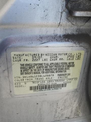 Photo 11 VIN: 3N1AB61E08L628878 - NISSAN SENTRA 