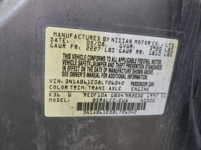 Photo 11 VIN: 3N1AB61E08L726342 - NISSAN SENTRA 