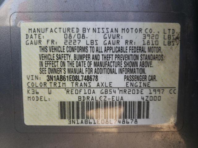 Photo 12 VIN: 3N1AB61E08L748678 - NISSAN SENTRA 