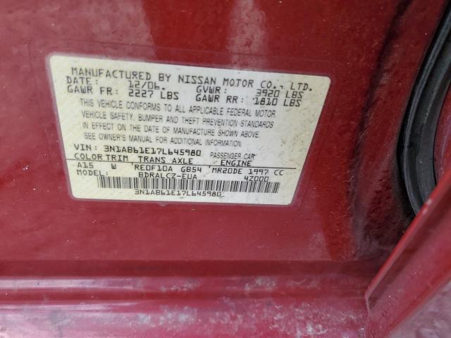 Photo 11 VIN: 3N1AB61E17L645980 - NISSAN SENTRA 