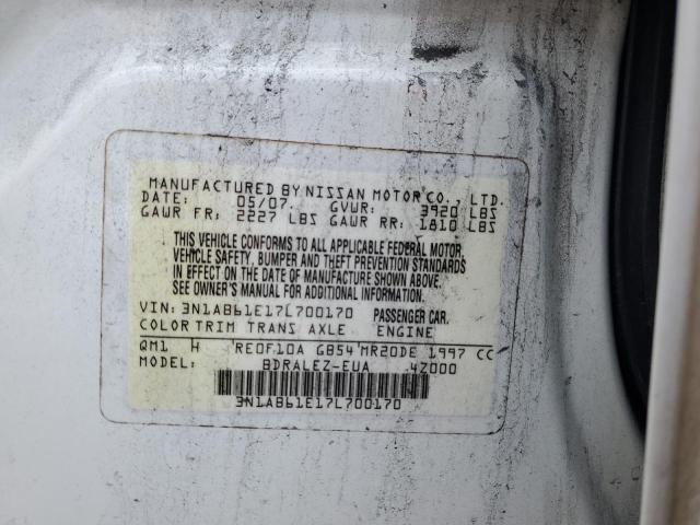 Photo 12 VIN: 3N1AB61E17L700170 - NISSAN SENTRA 