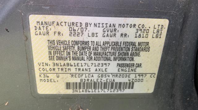 Photo 9 VIN: 3N1AB61E17L712397 - NISSAN SENTRA 