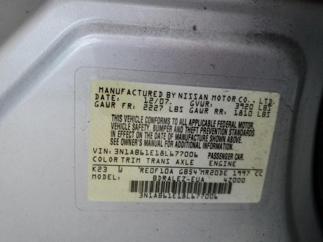 Photo 11 VIN: 3N1AB61E18L677006 - NISSAN SENTRA 2.0 