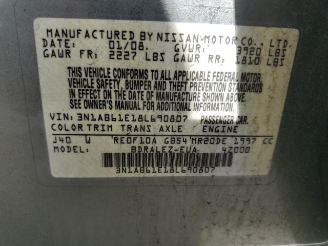 Photo 11 VIN: 3N1AB61E18L690807 - NISSAN SENTRA 2.0 