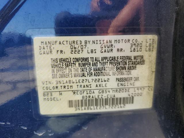 Photo 11 VIN: 3N1AB61E27L722162 - NISSAN SENTRA 