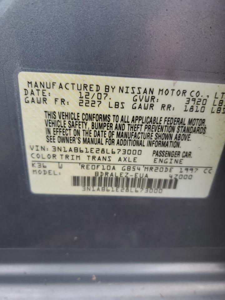 Photo 11 VIN: 3N1AB61E28L673000 - NISSAN SENTRA 