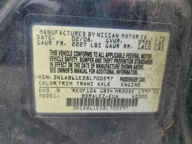 Photo 11 VIN: 3N1AB61E28L700597 - NISSAN SENTRA 