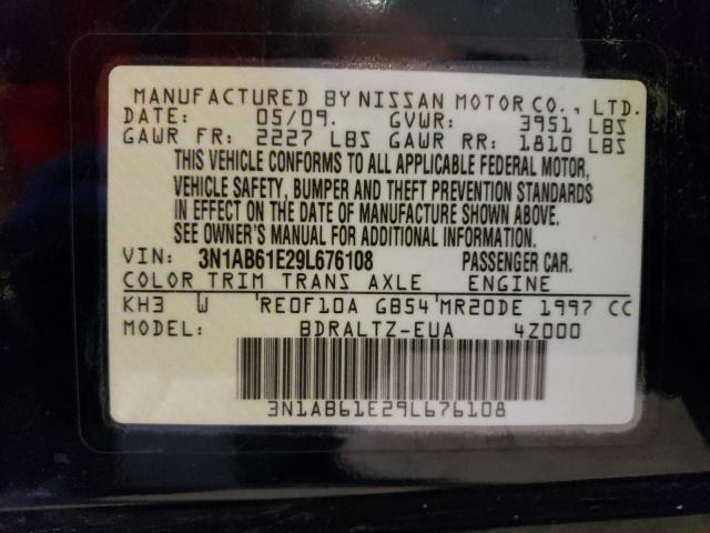 Photo 11 VIN: 3N1AB61E29L676108 - NISSAN SENTRA 2.0 