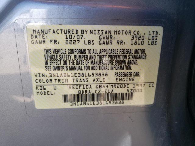 Photo 11 VIN: 3N1AB61E38L653838 - NISSAN SENTRA 