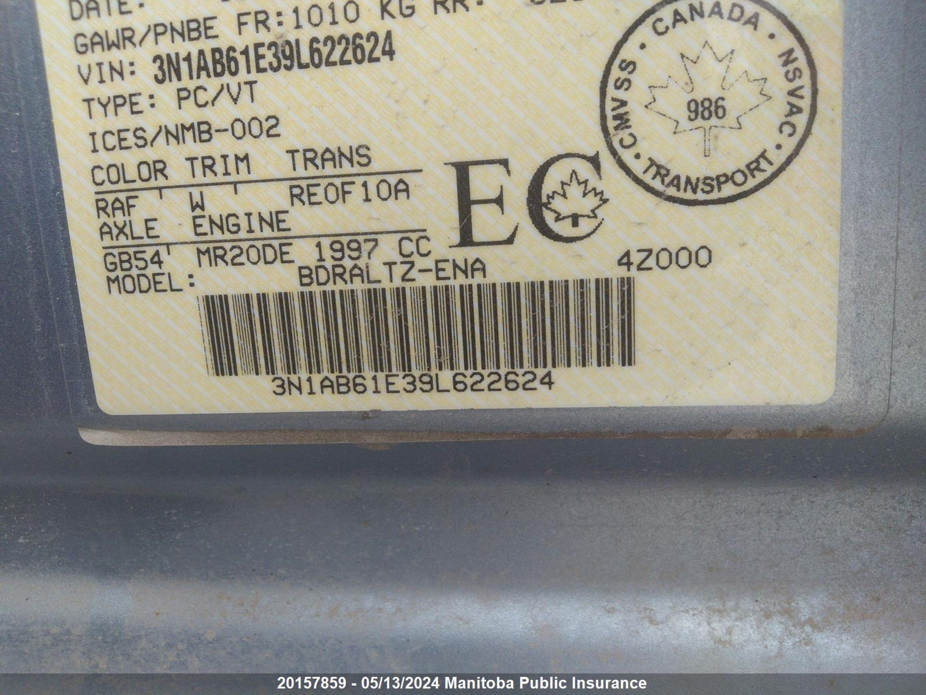 Photo 8 VIN: 3N1AB61E39L622624 - NISSAN SENTRA 