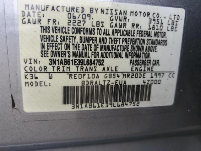 Photo 11 VIN: 3N1AB61E39L684752 - NISSAN SENTRA 