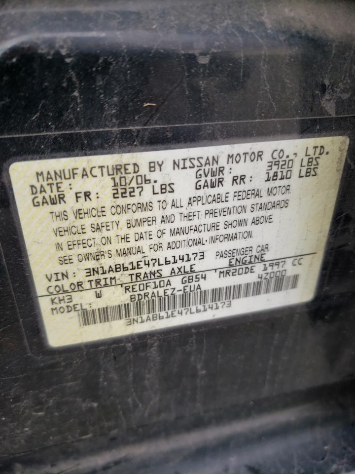 Photo 11 VIN: 3N1AB61E47L614173 - NISSAN SENTRA 