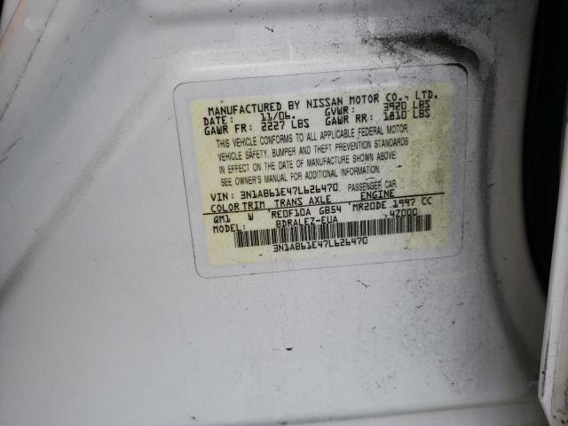 Photo 11 VIN: 3N1AB61E47L626470 - NISSAN SENTRA 