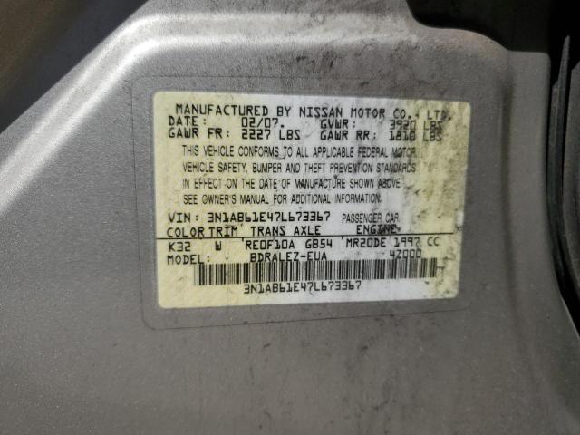 Photo 11 VIN: 3N1AB61E47L673367 - NISSAN SENTRA 