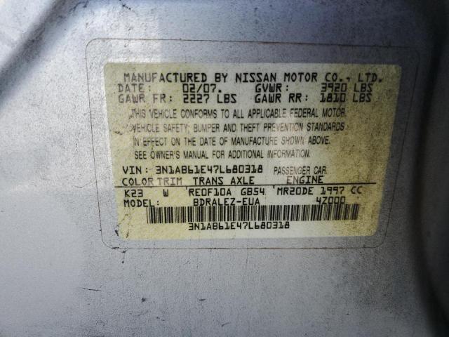 Photo 11 VIN: 3N1AB61E47L680318 - NISSAN SENTRA 