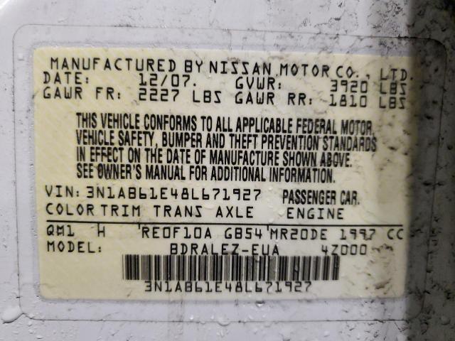 Photo 11 VIN: 3N1AB61E48L671927 - NISSAN SENTRA 