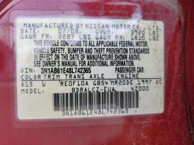 Photo 11 VIN: 3N1AB61E48L742365 - NISSAN SENTRA 