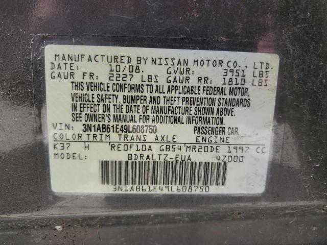 Photo 12 VIN: 3N1AB61E49L608750 - NISSAN SENTRA 