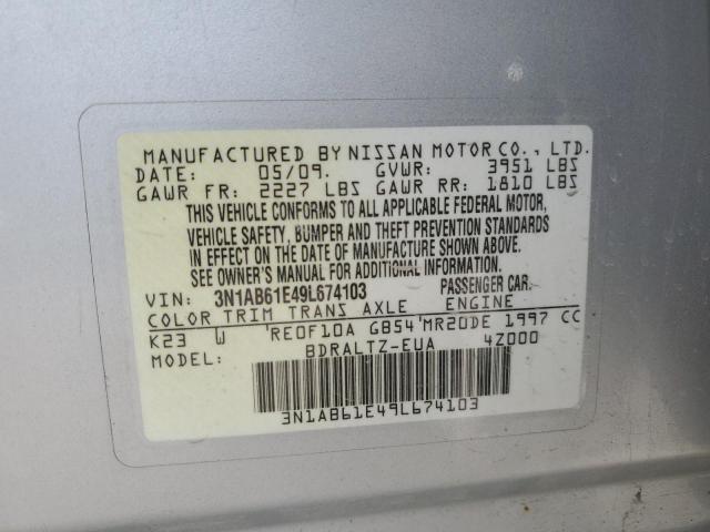 Photo 11 VIN: 3N1AB61E49L674103 - NISSAN SENTRA 