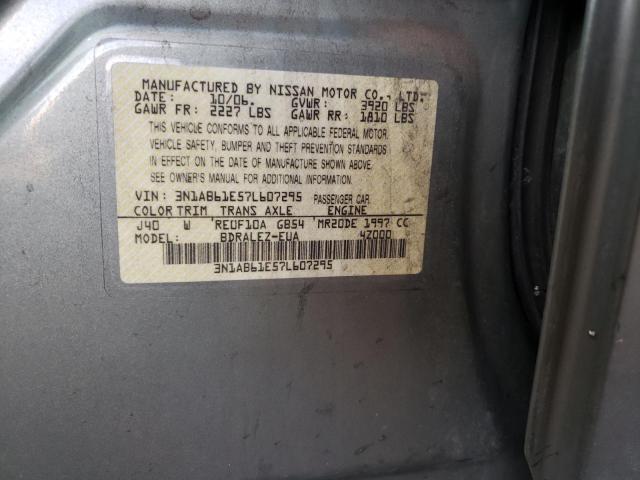 Photo 11 VIN: 3N1AB61E57L607295 - NISSAN SENTRA 