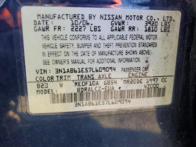 Photo 11 VIN: 3N1AB61E57L609094 - NISSAN SENTRA 2.0 