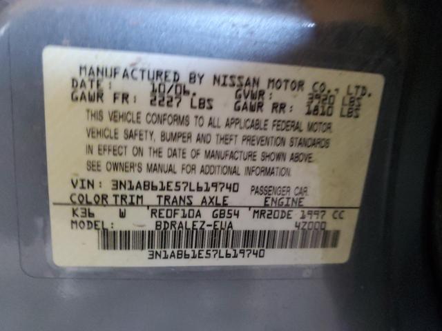 Photo 11 VIN: 3N1AB61E57L619740 - NISSAN SENTRA 