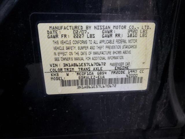 Photo 11 VIN: 3N1AB61E57L670672 - NISSAN SENTRA 2.0 