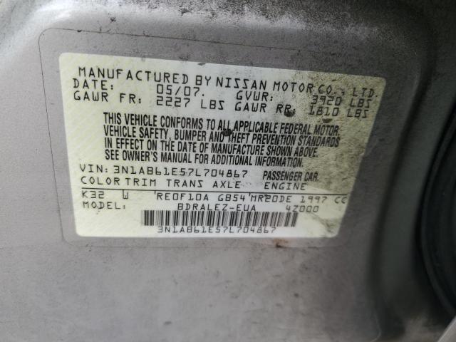 Photo 11 VIN: 3N1AB61E57L704867 - NISSAN SENTRA 