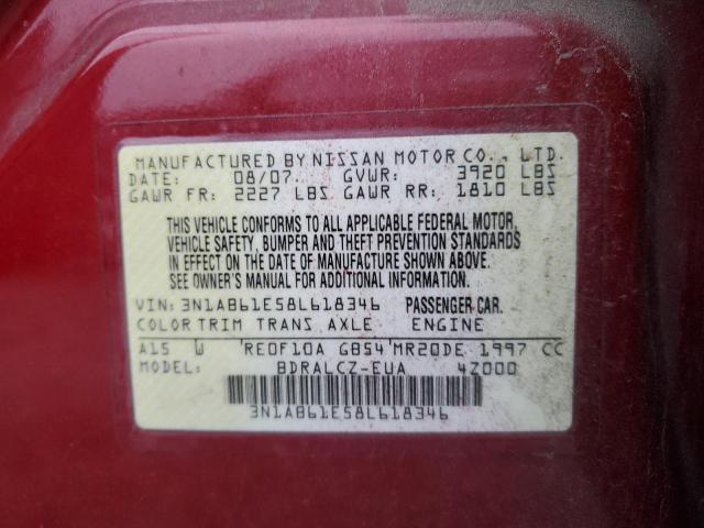 Photo 11 VIN: 3N1AB61E58L618346 - NISSAN SENTRA 