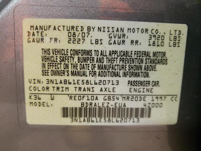 Photo 12 VIN: 3N1AB61E58L620713 - NISSAN SENTRA 