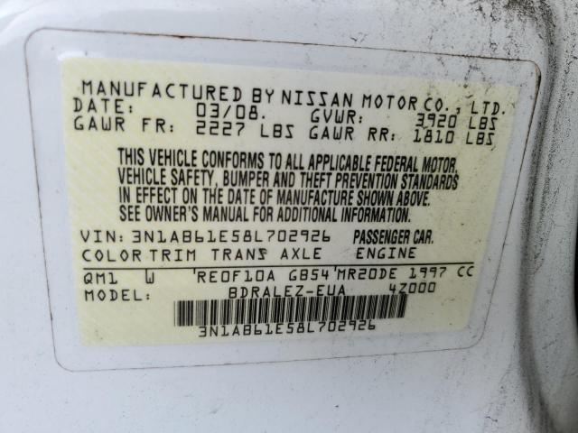 Photo 11 VIN: 3N1AB61E58L702926 - NISSAN SENTRA 