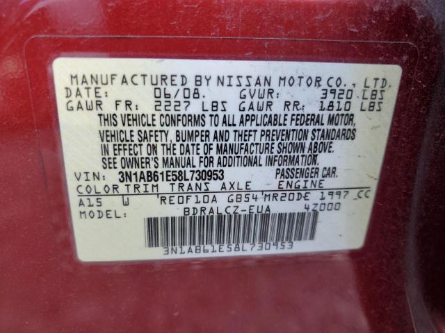 Photo 11 VIN: 3N1AB61E58L730953 - NISSAN SENTRA 